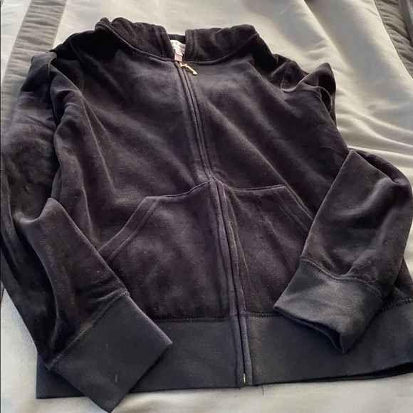 NWOT juicy couture velour embellished hoodie - Picture 2 of 6